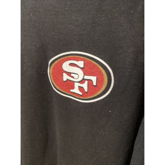 NFL Team Apparel Mens Long Sleeve Shirt Black San Francisco 49ers Size LT Large - Picture 2 of 6